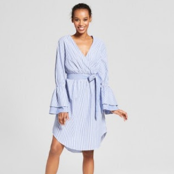 a new day Dresses & Skirts - Striped wrap dress